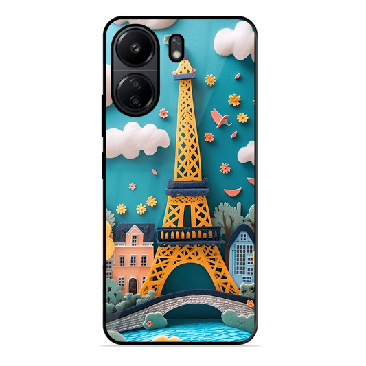 Eiffel Tower Printed Protective Phone Cover forPoco C65