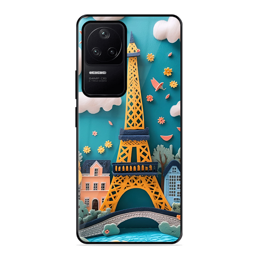 Eiffel Tower Printed Protective Phone Cover forPoco F4 5G