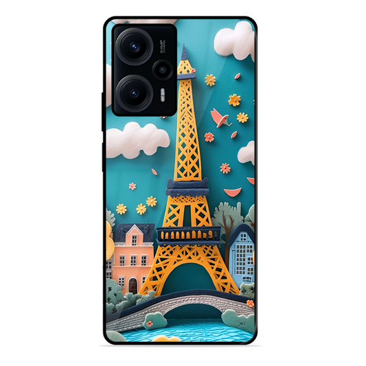 Eiffel Tower Printed Protective Phone Cover forPoco F5 5G