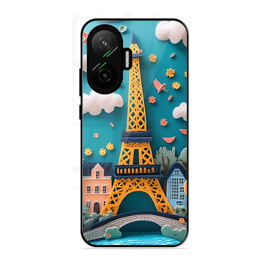 Eiffel Tower Printed Protective Phone Cover forPoco F7 5G