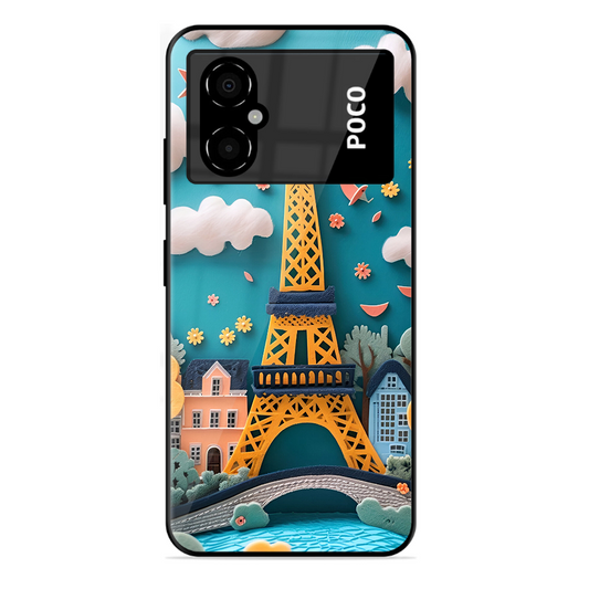 Eiffel Tower Printed Protective Phone Cover forPoco M4 5G