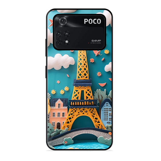 Eiffel Tower Printed Protective Phone Cover forPoco M4 Pro 4G