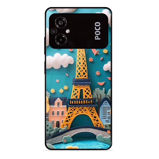 Eiffel Tower Printed Protective Phone Cover forPoco M5