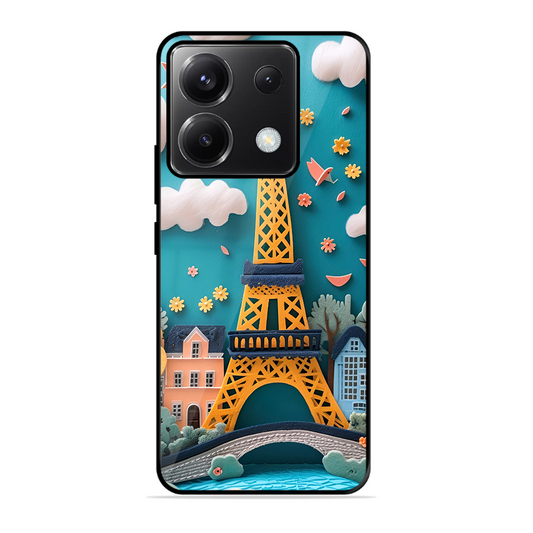 Eiffel Tower Printed Protective Phone Cover forPoco X6 5G