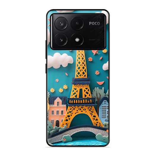 Eiffel Tower Printed Protective Phone Cover forPoco X6 Pro 5G