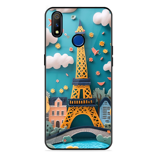 Eiffel Tower Printed Protective Phone Cover forRealme 3 Pro