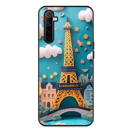 Eiffel Tower Printed Protective Phone Cover forRealme 6
