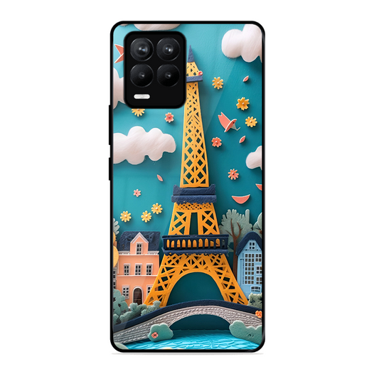 Eiffel Tower Printed Protective Phone Cover forRealme 8 4G