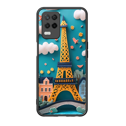 Eiffel Tower Printed Protective Phone Cover forRealme 8 5G