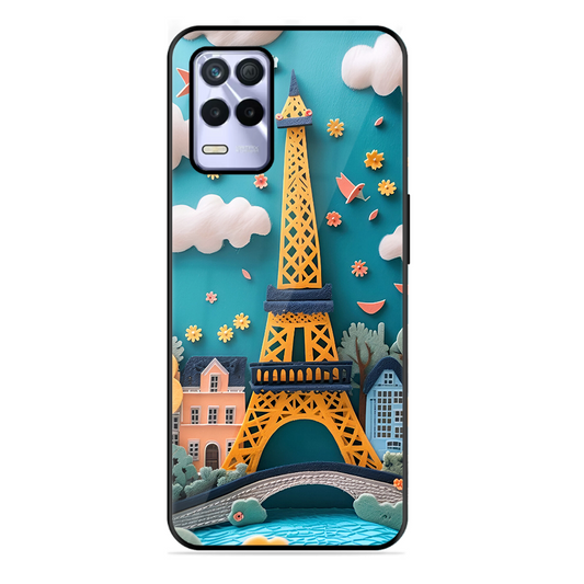 Eiffel Tower Printed Protective Phone Cover forRealme 8S 5G