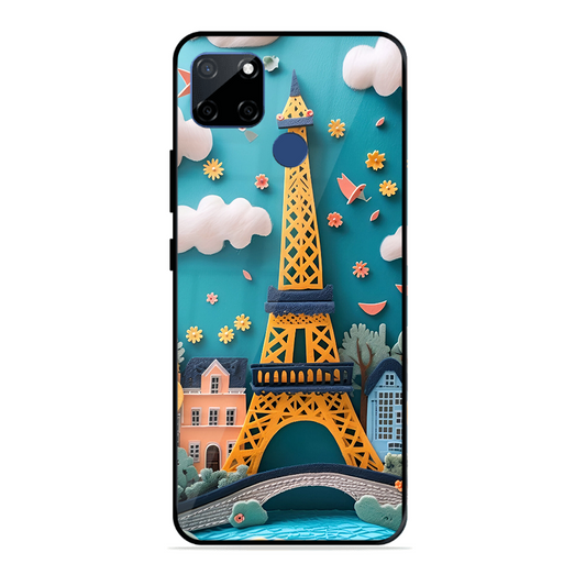 Eiffel Tower Printed Protective Phone Cover forRealme C12