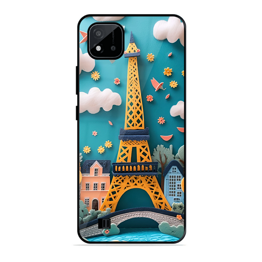 Eiffel Tower Printed Protective Phone Cover forRealme C20