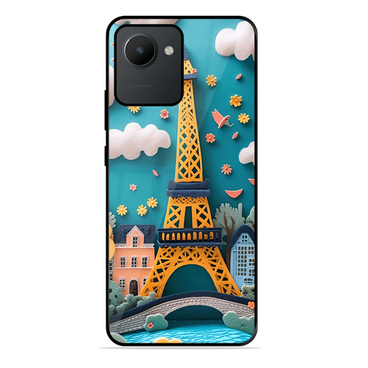 Eiffel Tower Printed Protective Phone Cover forRealme C30