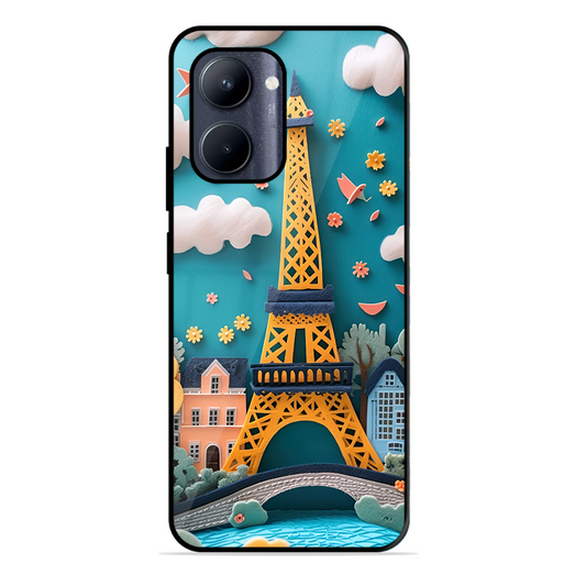 Eiffel Tower Printed Protective Phone Cover forRealme C33