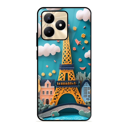 Eiffel Tower Printed Protective Phone Cover forRealme C51