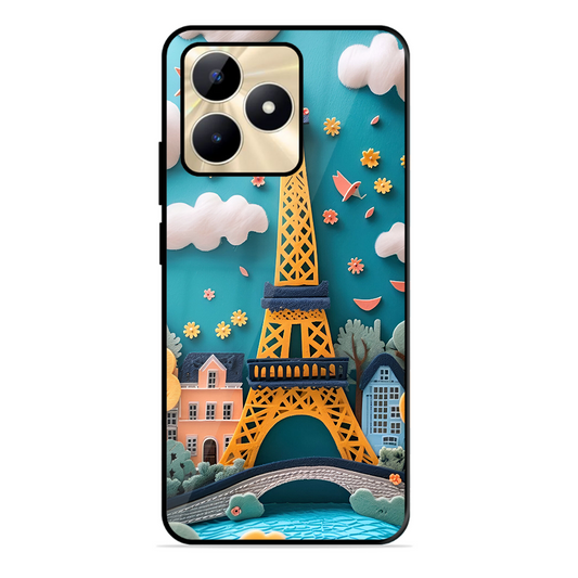 Eiffel Tower Printed Protective Phone Cover forRealme C53