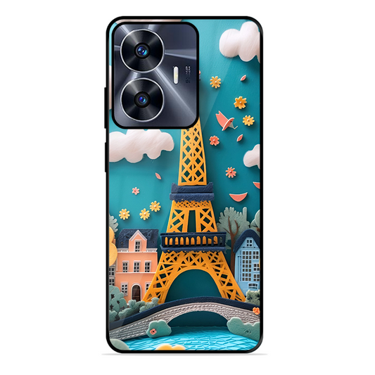 Eiffel Tower Printed Protective Phone Cover forRealme C55
