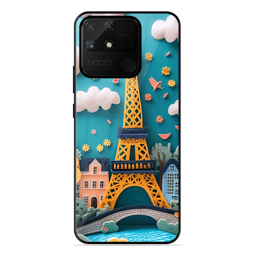 Eiffel Tower Printed Protective Phone Cover forRealme Narzo 50A