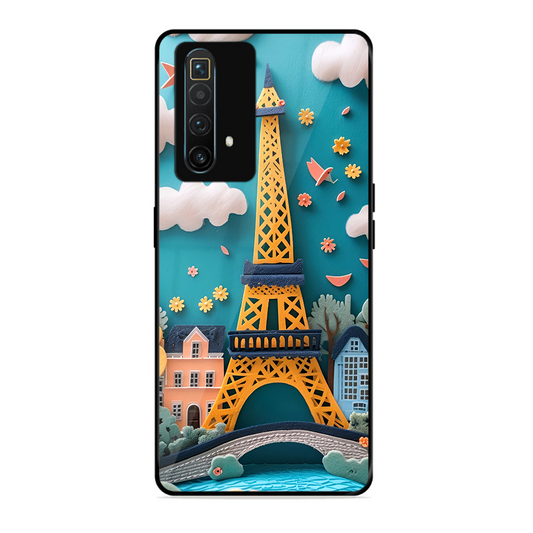 Eiffel Tower Printed Protective Phone Cover forRealme X3 Superzoom