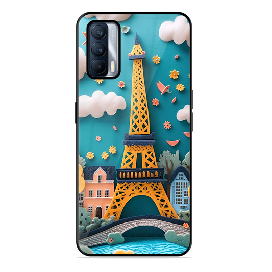 Eiffel Tower Printed Protective Phone Cover forRealme X7 5G