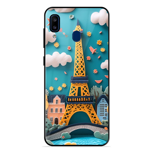 Eiffel Tower Printed Protective Phone Cover forSamsung Galaxy A20