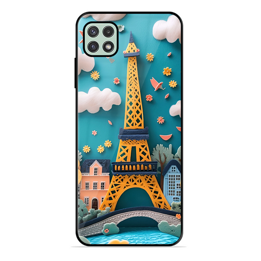Eiffel Tower Printed Protective Phone Cover forSamsung Galaxy A22 5G