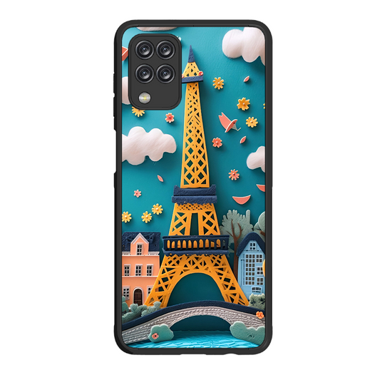 Eiffel Tower Printed Protective Phone Cover forSamsung Galaxy F12