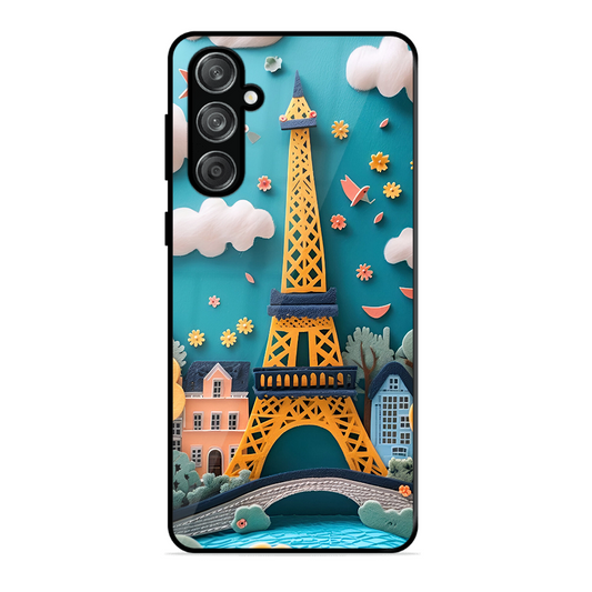 Eiffel Tower Printed Protective Phone Cover forSamsung Galaxy M55 5G