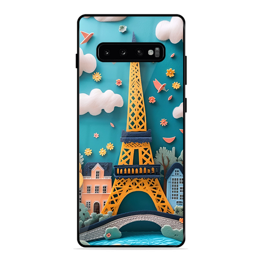 Eiffel Tower Printed Protective Phone Cover forSamsung Galaxy S10 Plus