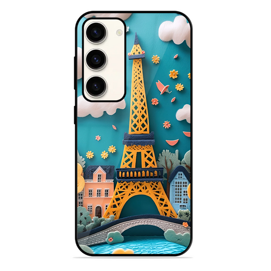 Eiffel Tower Printed Protective Phone Cover forSamsung Galaxy S23 5G