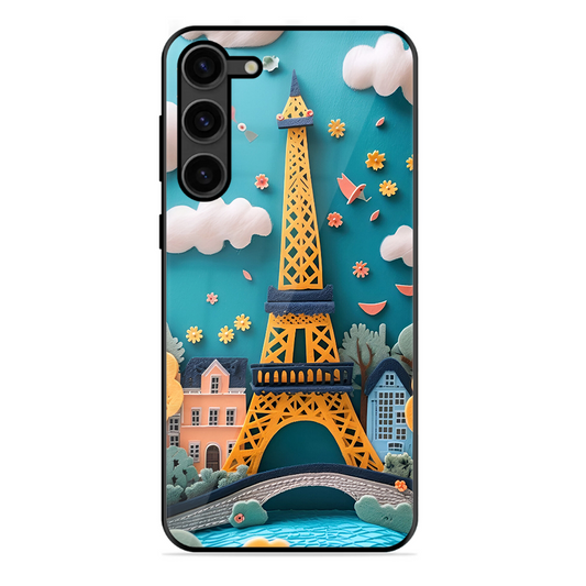 Eiffel Tower Printed Protective Phone Cover forSamsung Galaxy S23 Plus 5G