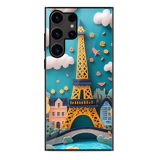 Eiffel Tower Printed Protective Phone Cover forSamsung Galaxy S23 Ultra