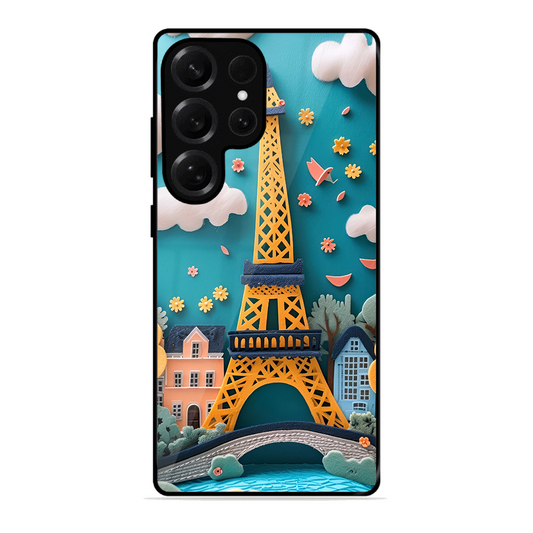 Eiffel Tower Printed Protective Phone Cover forSamsung Galaxy S25 Ultra 5G
