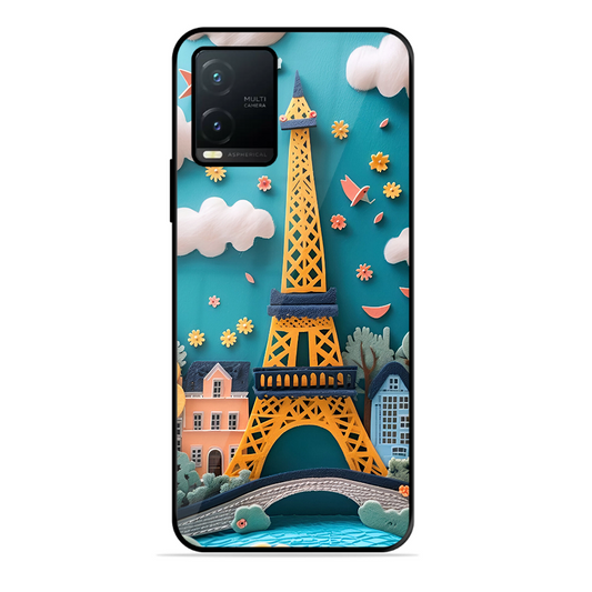 Eiffel Tower Printed Protective Phone Cover forVivo T1X