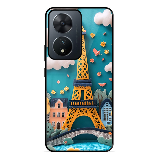 Eiffel Tower Printed Protective Phone Cover forVivo T2 5G