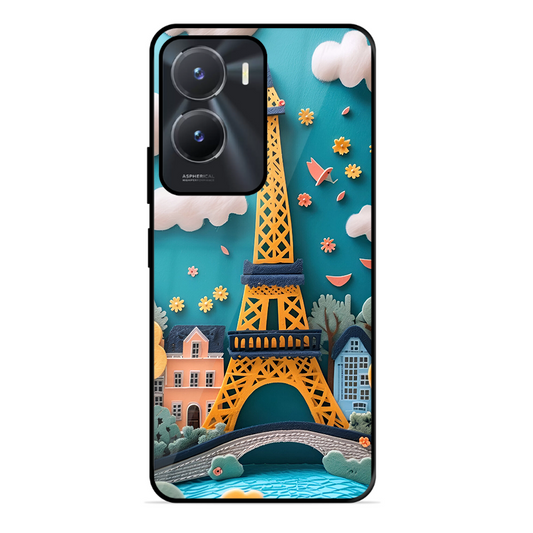 Eiffel Tower Printed Protective Phone Cover forVivo T2X 5G