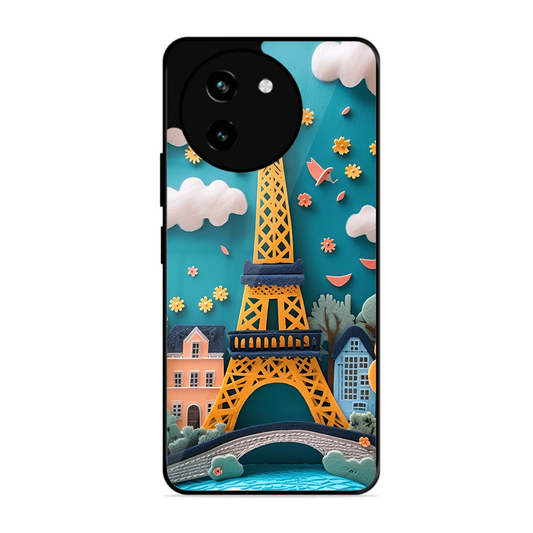Eiffel Tower Printed Protective Phone Cover forVivo T3X 5G