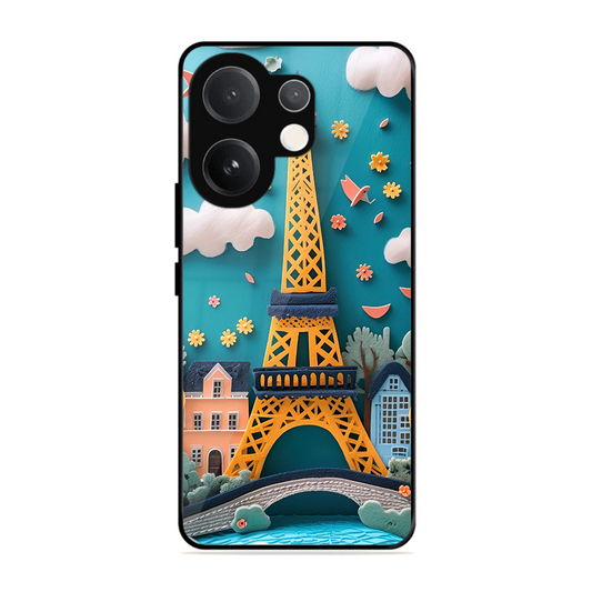 Eiffel Tower Printed Protective Phone Cover forVivo T4 Pro 5G
