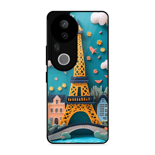 Eiffel Tower Printed Protective Phone Cover forVivo T4 Ultra 5G