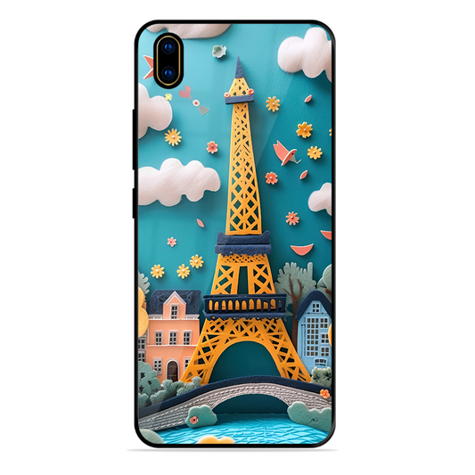 Eiffel Tower Printed Protective Phone Cover forVivo V11 Pro