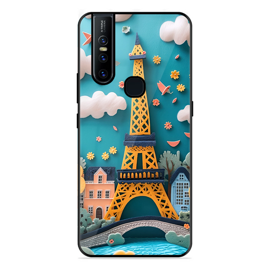 Eiffel Tower Printed Protective Phone Cover forVivo V15
