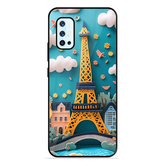 Eiffel Tower Printed Protective Phone Cover forVivo V17