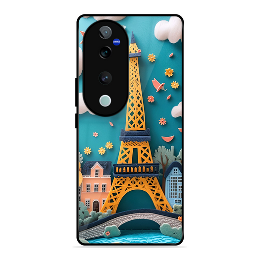 Eiffel Tower Printed Protective Phone Cover forVivo V40 Pro 5G