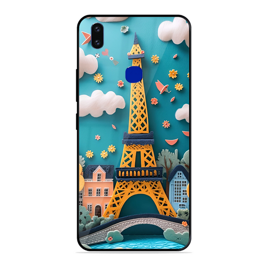 Eiffel Tower Printed Protective Phone Cover forVivo V9 Youth