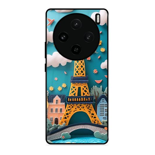Eiffel Tower Printed Protective Phone Cover forVivo X100 5G