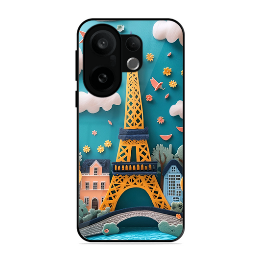 Eiffel Tower Printed Protective Phone Cover forVivo X200 FE 5G
