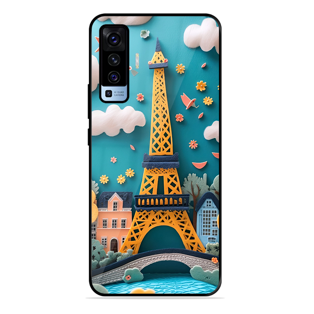 Eiffel Tower Printed Protective Phone Cover forVivo X50