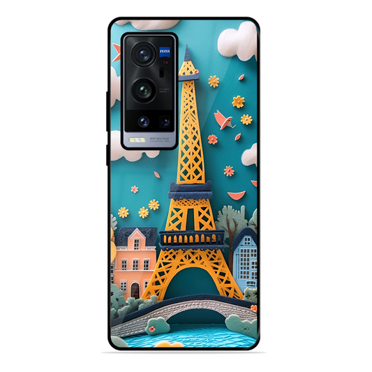 Eiffel Tower Printed Protective Phone Cover forVivo X60 Pro Plus