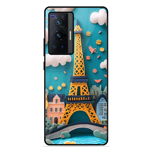 Eiffel Tower Printed Protective Phone Cover forVivo X70 Pro 5G