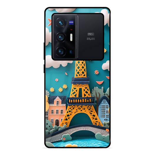 Eiffel Tower Printed Protective Phone Cover forVivo X70 Pro Plus